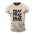 Men's Pray On It Pray Over It Pray Through It Cotton T-Shirt